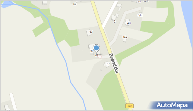 Grojec, Beskidzka, 61, mapa Grojec