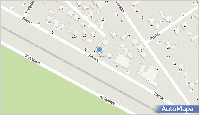 Halinów, Bema Józefa, gen., 10, mapa Halinów