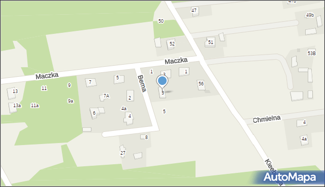 Jaktorów-Kolonia, Bema Józefa, gen., 3, mapa Jaktorów-Kolonia