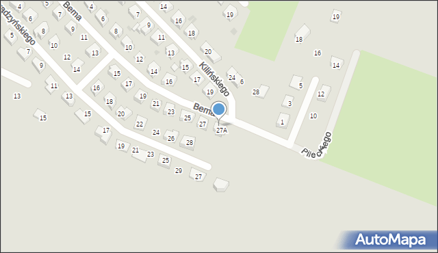 Jaworzyna Śląska, Bema Józefa, gen., 29, mapa Jaworzyna Śląska