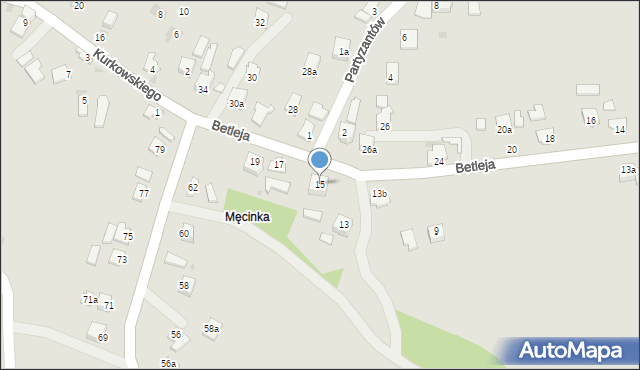 Jedlicze, Betleja Stanisława, kpt., 15, mapa Jedlicze