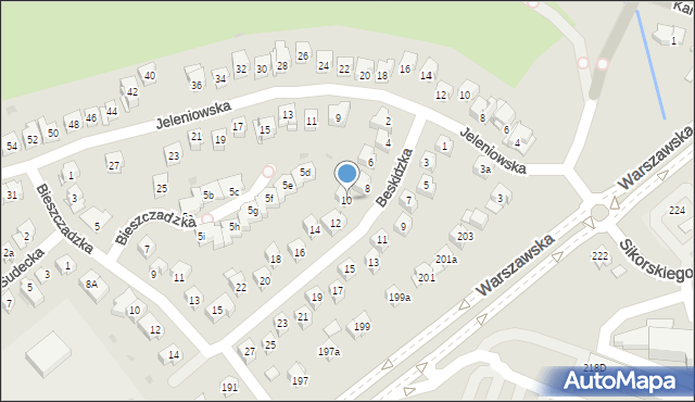 Kielce, Beskidzka, 10, mapa Kielc