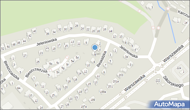 Kielce, Beskidzka, 6, mapa Kielc