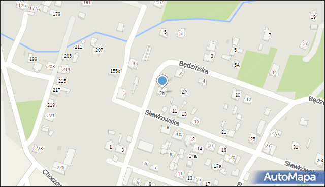 Kielce, Będzińska, 2b, mapa Kielc