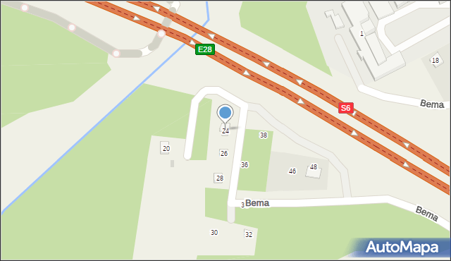 Kielno, Bema Józefa, gen., 24, mapa Kielno