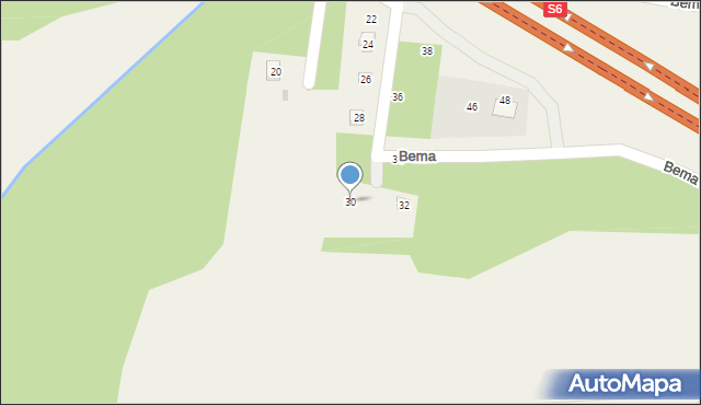 Kielno, Bema Józefa, gen., 30, mapa Kielno