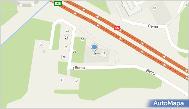 Kielno, Bema Józefa, gen., 46, mapa Kielno