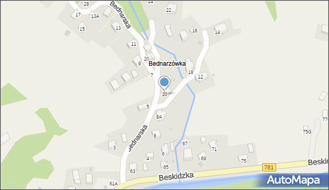 Kocierz Moszczanicki, Bednarska, 10, mapa Kocierz Moszczanicki