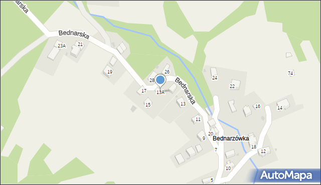 Kocierz Moszczanicki, Bednarska, 13A, mapa Kocierz Moszczanicki