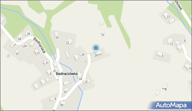 Kocierz Moszczanicki, Bednarska, 14, mapa Kocierz Moszczanicki