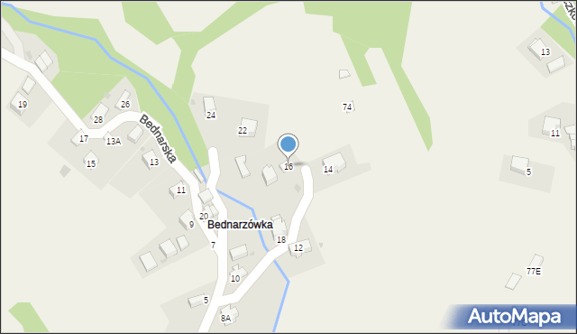 Kocierz Moszczanicki, Bednarska, 16, mapa Kocierz Moszczanicki