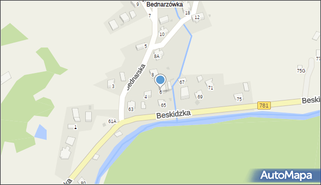 Kocierz Moszczanicki, Bednarska, 6, mapa Kocierz Moszczanicki