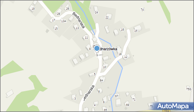 Kocierz Moszczanicki, Bednarska, 7, mapa Kocierz Moszczanicki