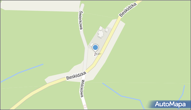 Kocierz Rychwałdzki, Beskidzka, 17, mapa Kocierz Rychwałdzki