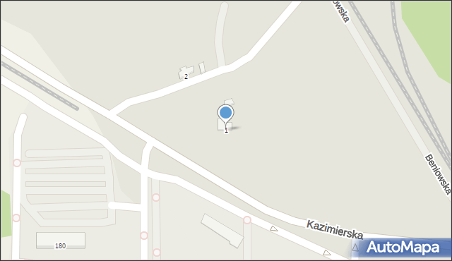 Konin, Beniowska, 1, mapa Konina