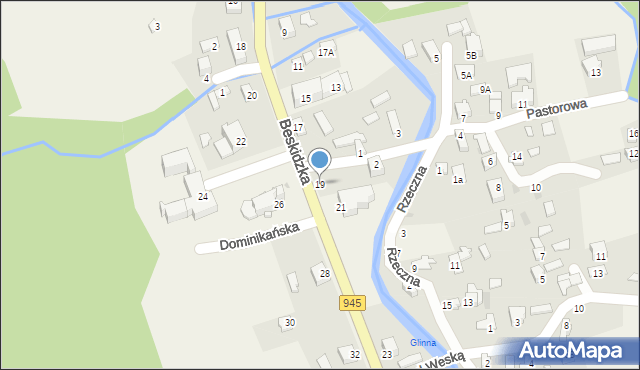 Korbielów, Beskidzka, 19, mapa Korbielów