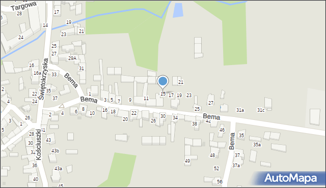 Koziegłowy, Bema Józefa, gen., 15, mapa Koziegłowy