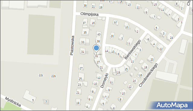 Kraków, Beniowskiego Maurycego, 33a, mapa Krakowa