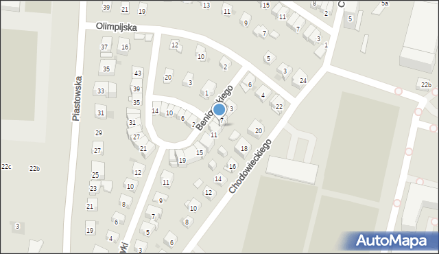 Kraków, Beniowskiego Maurycego, 9, mapa Krakowa