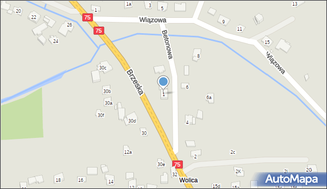 Kraków, Betonowa, 1, mapa Krakowa