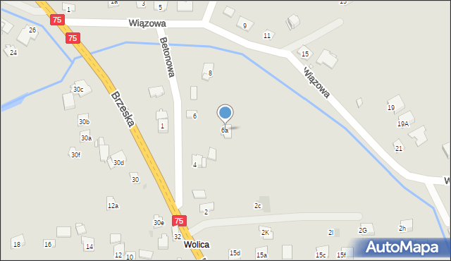 Kraków, Betonowa, 6a, mapa Krakowa