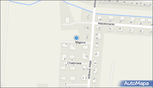 Kręczki, Begonii, 3, mapa Kręczki