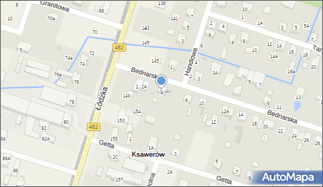 Ksawerów, Bednarska, 4, mapa Ksawerów