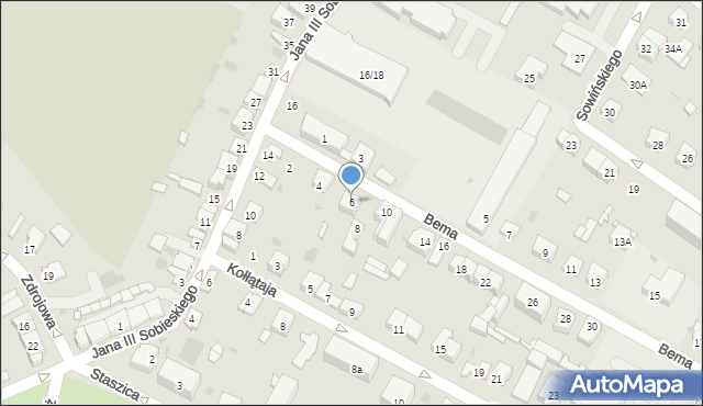 Kutno, Bema Józefa, gen., 6, mapa Kutno