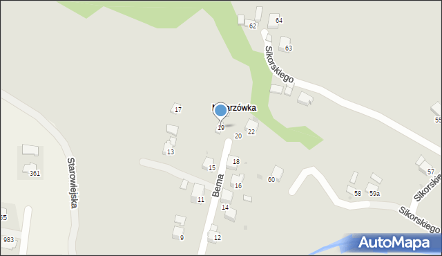 Limanowa, Bema Józefa, gen., 19, mapa Limanowa