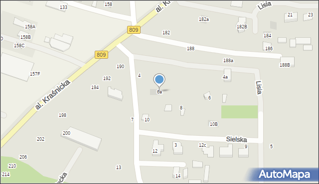 Lublin, Bełżycka, 6a, mapa Lublina