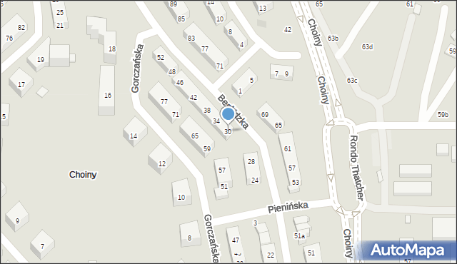 Lublin, Beskidzka, 30, mapa Lublina