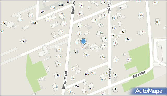 Międzyrzec Podlaski, Berezowska, 23a, mapa Międzyrzec Podlaski
