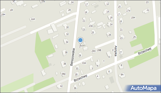 Międzyrzec Podlaski, Berezowska, 27, mapa Międzyrzec Podlaski
