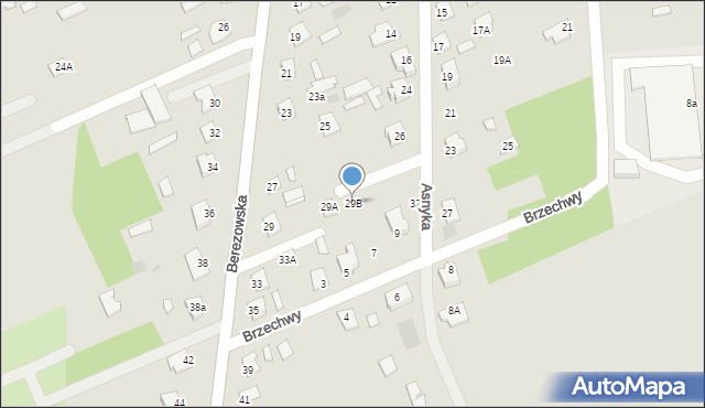 Międzyrzec Podlaski, Berezowska, 29B, mapa Międzyrzec Podlaski