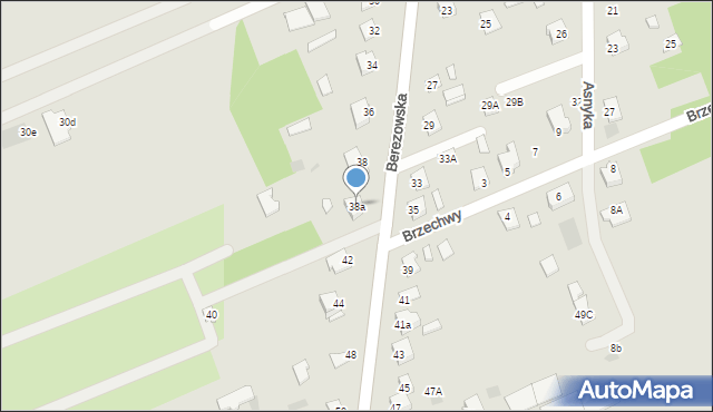 Międzyrzec Podlaski, Berezowska, 38a, mapa Międzyrzec Podlaski