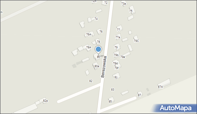 Międzyrzec Podlaski, Berezowska, 80, mapa Międzyrzec Podlaski