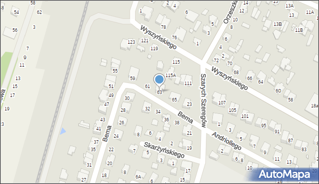 Mińsk Mazowiecki, Bema Józefa, gen., 63, mapa Mińsk Mazowiecki