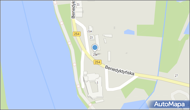 Mogilno, Benedyktyńska, 23a, mapa Mogilno