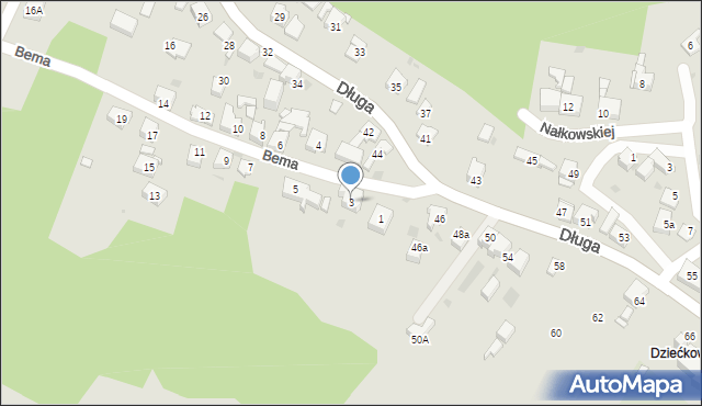 Mysłowice, Bema Józefa, gen., 3, mapa Mysłowice