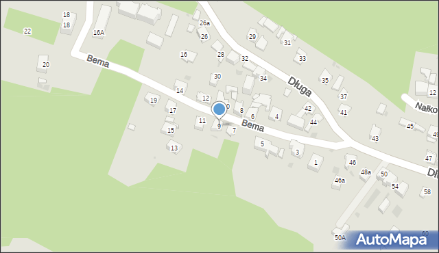 Mysłowice, Bema Józefa, gen., 9, mapa Mysłowice