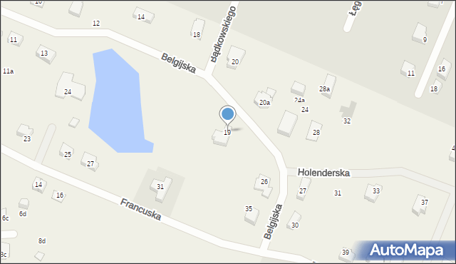 Nowa Wieś Malborska, Belgijska, 19, mapa Nowa Wieś Malborska