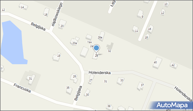 Nowa Wieś Malborska, Belgijska, 28, mapa Nowa Wieś Malborska