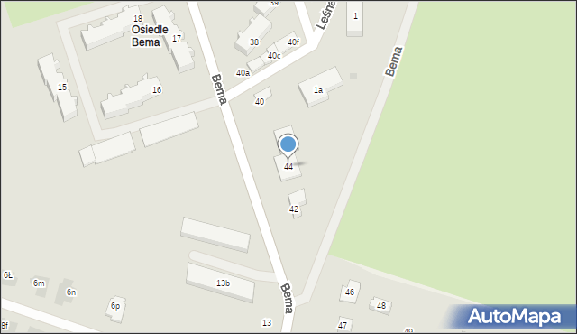 Nowogard, Bema Józefa, gen., 44, mapa Nowogard