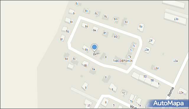 Nowogard, Bema Józefa, gen., 8A, mapa Nowogard