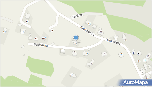 Olszowice, Beskidzka, 6, mapa Olszowice