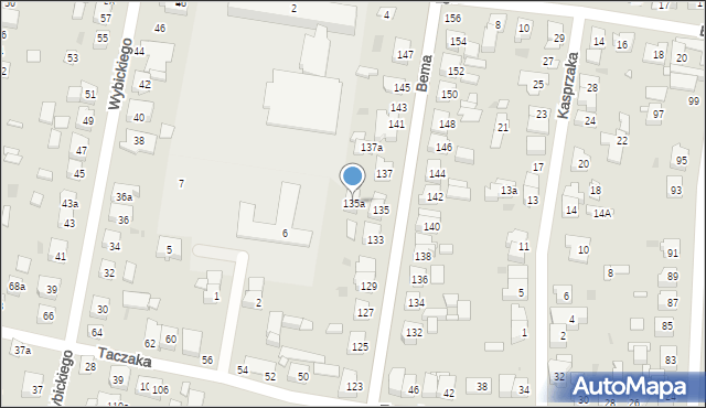 Ostrów Wielkopolski, Bema Józefa, gen., 135a, mapa Ostrów Wielkopolski