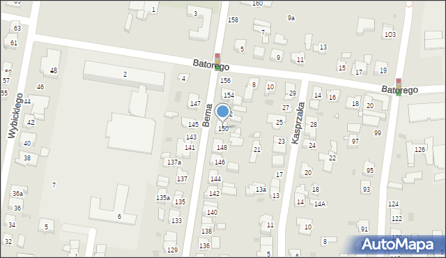 Ostrów Wielkopolski, Bema Józefa, gen., 150, mapa Ostrów Wielkopolski