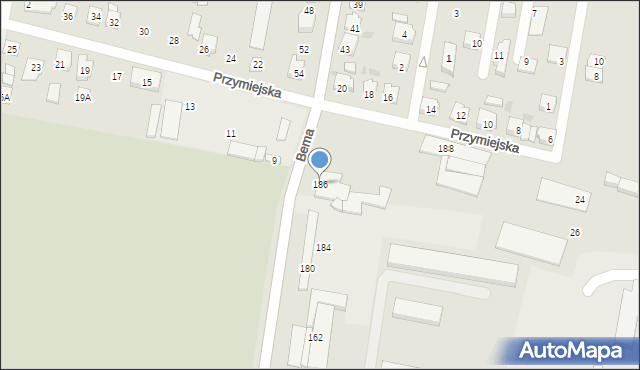 Ostrów Wielkopolski, Bema Józefa, gen., 186, mapa Ostrów Wielkopolski