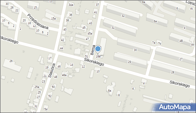 Ozorków, Bema Józefa, gen., 14a, mapa Ozorków