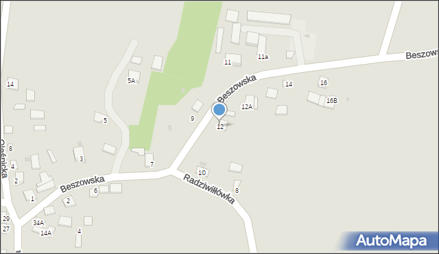 Pacanów, Beszowska, 12, mapa Pacanów